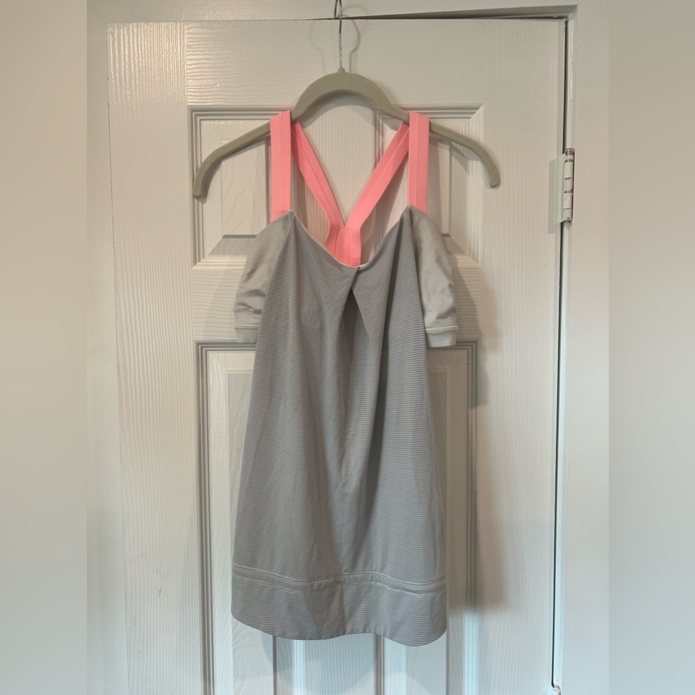 Lululemon pink and gray tank top Size 6